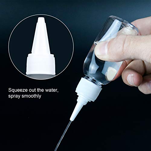 TRENDBOX 1oz / 30ml Plastic Bottle Pointed Mouth Top Cap for Essential Oils, Liquid - 12 Pack - size: 12 Pack - 30 ml