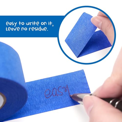 LONGKEY Painters Tape Blue Masking Tape 1 Inch X 20 Yards, 8 Rolls - color: 8 Roll x1 Inch, Blue