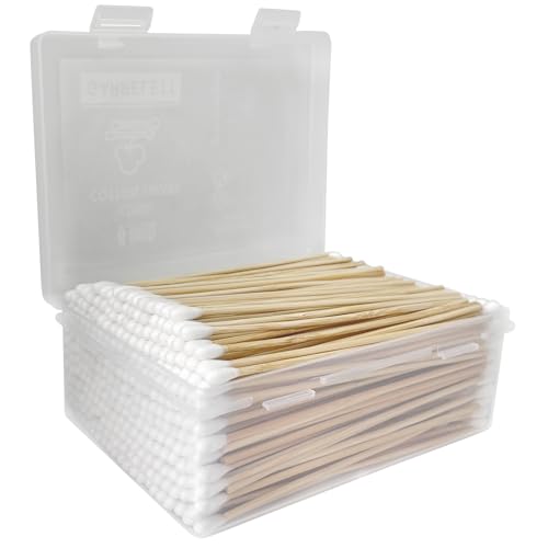 6 Inch Long Cotton Swabs, Pointed or Round Tips for Cleaning - size: 400 Count Round