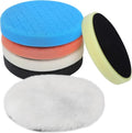 IPELY 6 Pcs 7 Inch Buffing Pads, Polishing Pads 7 Inch 180 mm Face for 6.7 Inch 170mm Base Plate Compounds, Buffer Pads for Polishing and Waxing - size: 7 Inch