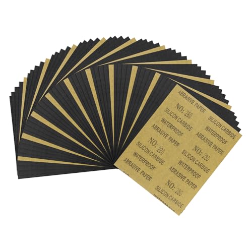 50Pcs Sand Papers 9x11In 280 Grit Sandpaper Sheets Silicon Carbide - size: 280 Grit