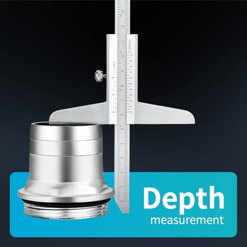 0-200mm Depth Vernier Caliper Micrometer Measuring Tool, 0.02mm Resolution,Carbonsteel Caliper Measuring Tool, DRINYOUNG (0-200/128in Depth Caliper) - size: 0-8" (Depth Vernier Caliper)