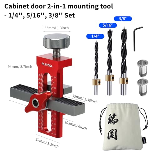 RUITOOL 2-in-1 Cabinet Door Mounting Jig for Frameless Cabinets Only - style: Upgraded model