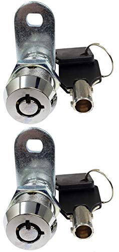 1" Tubular Cam Lock (90° Chrome, 2-Pack) RV Toolbox Cabinet Replacement - color: Chrome Pack of 2, size: 1 Inch 90°