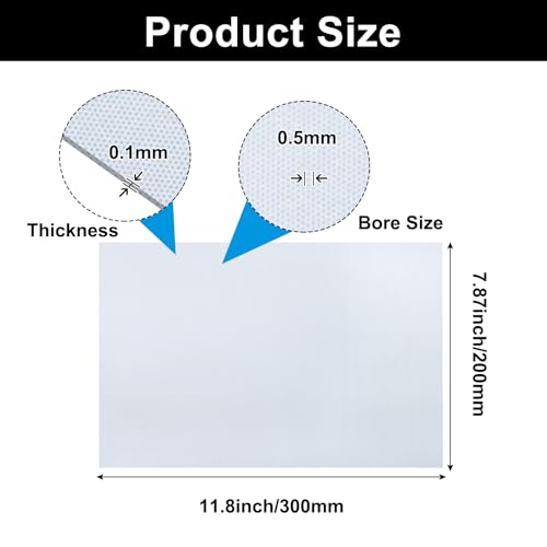 Aoserge Premium White Fursuit Eyes Mesh, 5 Sheets, 11.8"x7.87" - color: White