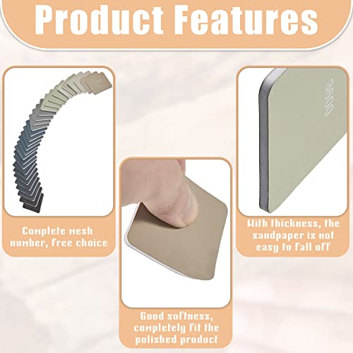 Honoson 30 Pcs 2x2 Inch Sanding Pads Double Sided Polishing Pads Kit