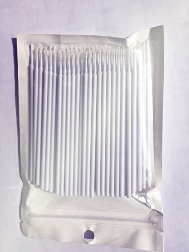Disposable Micro Applicator Brushes Dental Brush for Oral/Eyelash Extensions Makeup 400pcs (White) - color: White