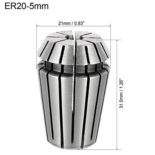 uxcell ER20 5mm Spring Collet Chuck for CNC Engraving Machine Lathe - size: 5mm