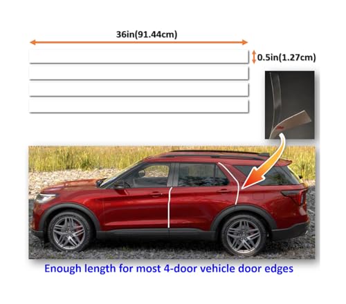 [3M]-4doors Customized Car Door Edge Protector Made with 3M PPF - color: Clear 0.5inx36in/4strips