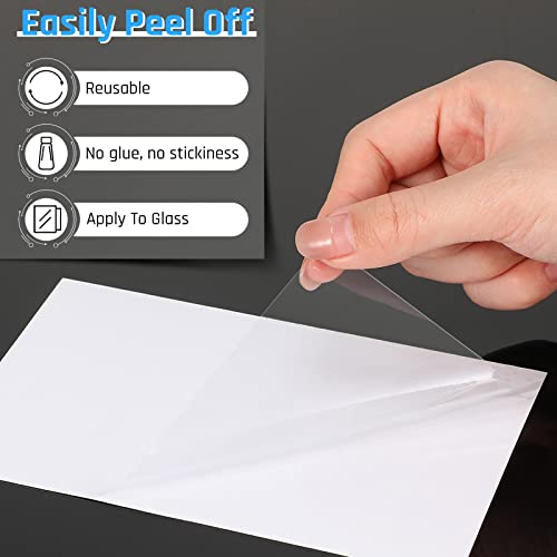 9 Sheets Windshield Sticker Applicator and Blue Plastic Hand Applicator Squeegee Static Cling Window Film Clear Car Window Stickers 4 x 6 Inches Automotive Decals, Easy to Remove and Reapply