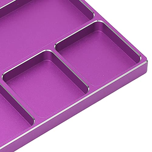 Magnetic Screw Tray, Anti Loss Parts Organizer with Magnetic Pads (Purple) - color: Purple