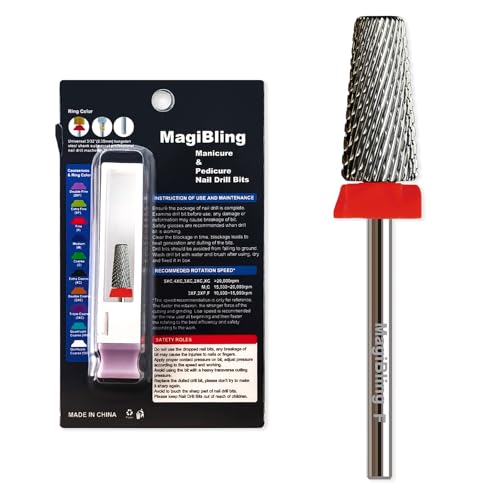 Fine 5-in-1 Large Barrel Nail Drill Bit, 3/32”, Two-way Rotation - color: Original silver, size: Fine
