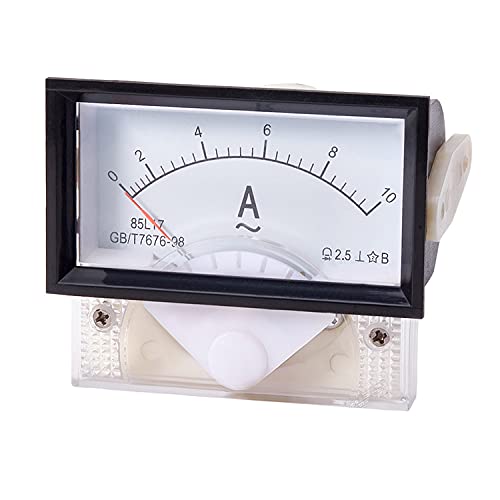 Heyiarbeit AC 0-10A Analog Current Panel 85L17 Amp Ammeter Gauge Meter 2.5 Accuracy for Auto Circuit Measurement Tester 1Pcs - size: 85L17 10A