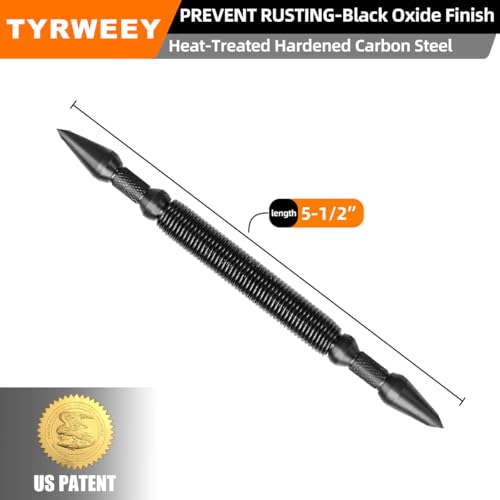 Hammerless Spring Loaded Center Punch Dual Head 1/8-in, 3/16-in - size: 1/8 & 3/16 Center Punch -1pc