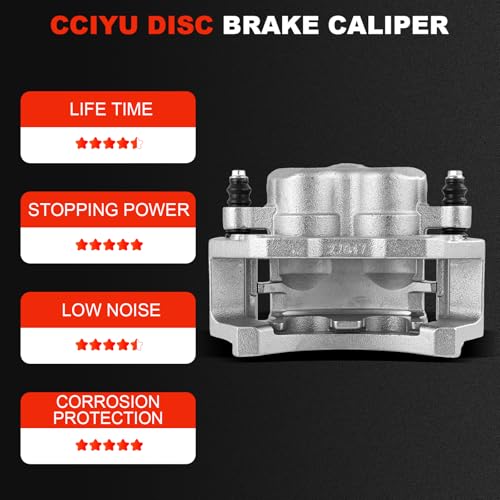 cciyu Rear Right Disc Brake Caliper Assembly With Bracket 18B4796 - size: Rear Right[18B4796]