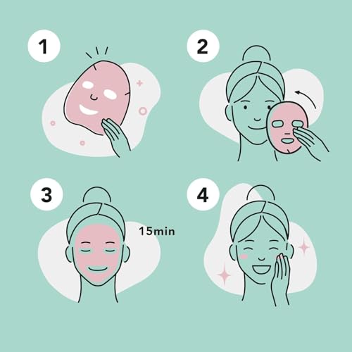 Celavi Korean Face Mask Sheet Set, Spa Masks, 12 Pack Rice - color: Brightening Mix, size: 1 Count (Pack of 12)