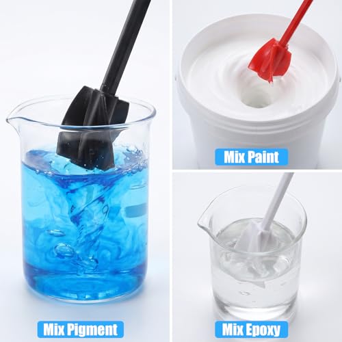 8PCS Silicone Paint Mixer for Drill 4-Blade 1/4" Hex Shank Paddle