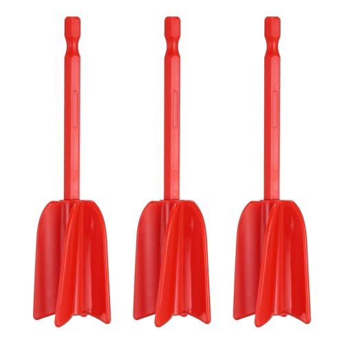 PATIKIL 3Pcs Silicone Resin Mixer Paddles, 4.9" Paint Stirrers, Red - color: Red, size: 4.9"