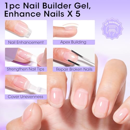 GELLEN Builder Gel For Nails, 18ml Clear Hard Gel For Nail Extensions - color: 18ml Nail Builder Gel