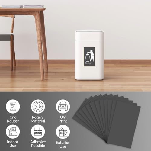 Laser Engraving Blank Gray ABS Double Color Plastic Sheet (Gray) - color: Gray