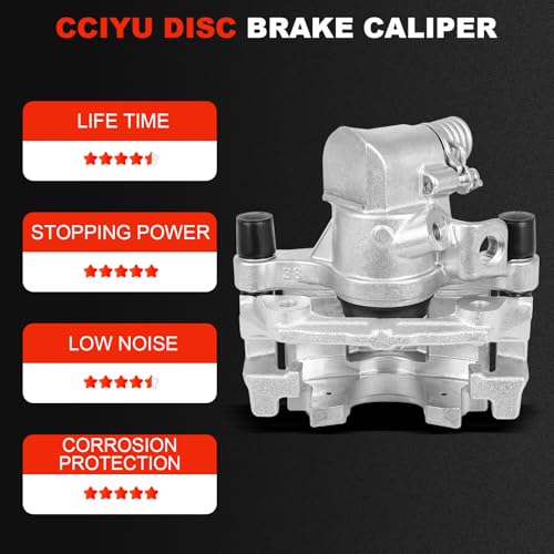 cciyu Rear Left Disc Brake Caliper Assembly With Bracket 19B2954 - size: Rear Left[19B2954]