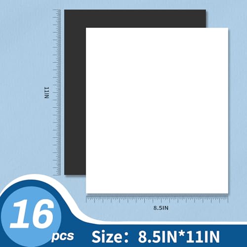 Magnetic Sheets with Adhesive Backing,8.5" x 11"(Pack of 16) - size: 16PCS