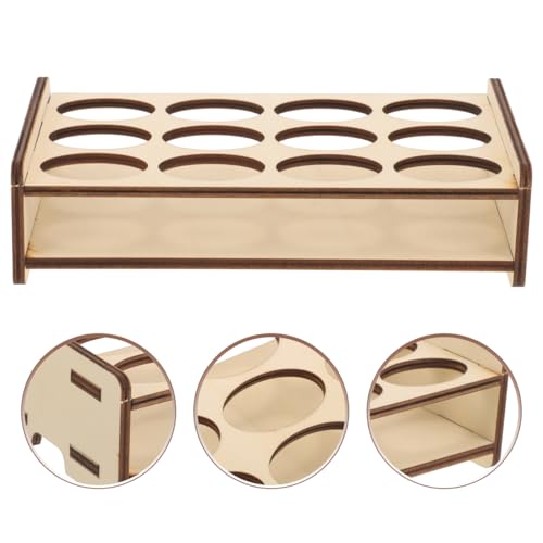 COHEALI Wooden Paint Storage Organizer Rack for Paint Bottles - size: 19.00X9.50X5.00CM