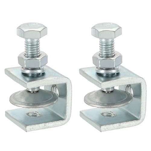 HARFINGTON 2 Pcs Carbon Steel C Clamps 20mm Square Tiger Clamp Adjustable - size: 20mm