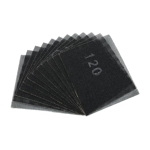 SCOTTCHEN Sanding Mesh 1/4 Sheet (12pcs) 5.5" x 4.5" for Palm Sanders Sheets 120 Grit - size: 1/4 Sheet: 5.5"x 4.5", style: #120