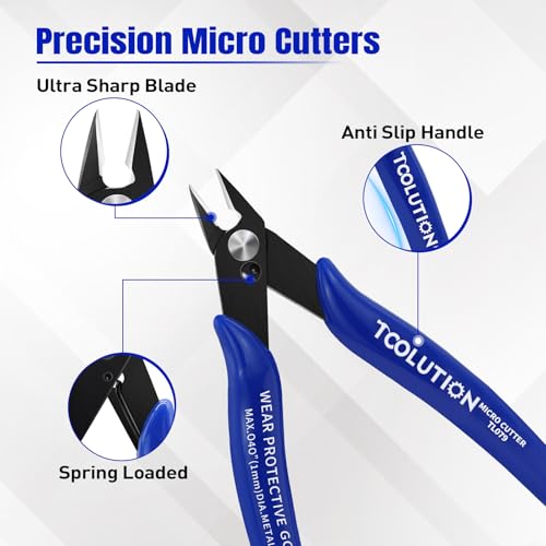 Small Wire Cutters Micro Flush Snips Zip Tie Cutter-10 Pack - size: 10 Pack
