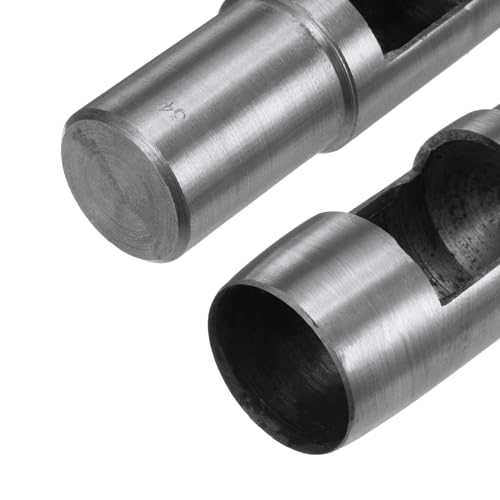 HARFINGTON Hollow Punch for Leather 34mm Round Hole Punch Tool for Belt Puncher Carbon Steel Single Punch for Watch Belts Cut Leather Craft Rubber Paper Fabric Plastic Soft Material - size: 34mm