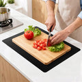 Upgraded 10” x 15” Non-Adhesive Non-Slip Cutting Board Mat Multi-Purpose - color: Black