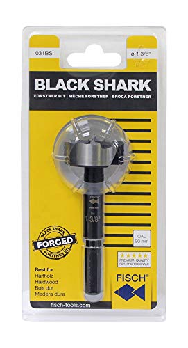 Forstner Drill Bit - Black Shark Forged Steel for Woodworking Size:1/4 inch - size: 1/4 in