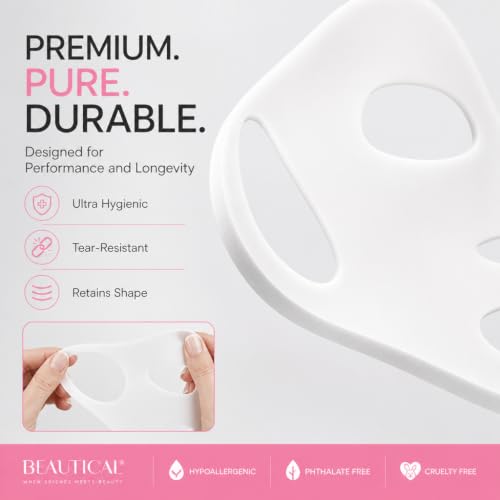 Reusable Silicone Face Mask for Skincare, Sheet Mask Holder for Face, Medical Grade Silicone Mask Locks in Serums & Moisture, Washable, Reusable & Travel Friendly