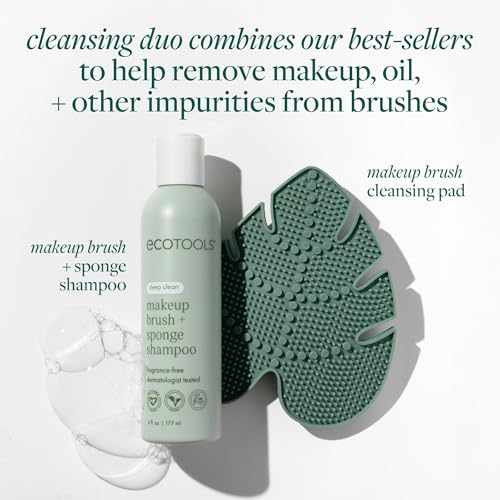 EcoTools Brush Cleaner Mat + Deep Clean Shampoo Bundle, 2 Piece Set - size: 2 Count (Pack of 1)