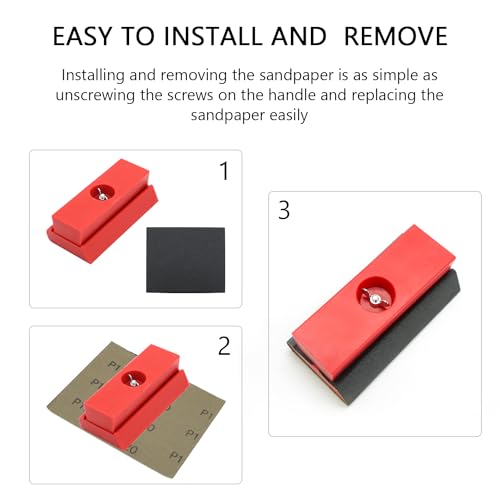 SCOTTCHEN Hand Sanding Blocks Auto Body 2pack, Sandpaper Woodworking Furniture Sander Hand Tool, 50pcs sandpaper, Grit 120 to 3000 - style: Plastic 2 pack