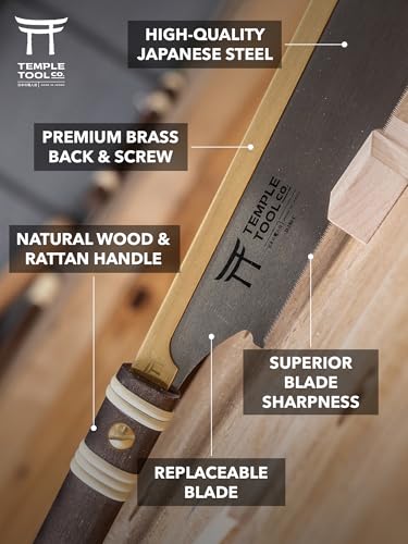 Japanese Pull Saw - Ultra Fine Dozuki 7 for Kumiko 0.2mm blade - Dovetail saw Dozuki Wood Saw - Temple Tool Co. - style: Dozuki 7