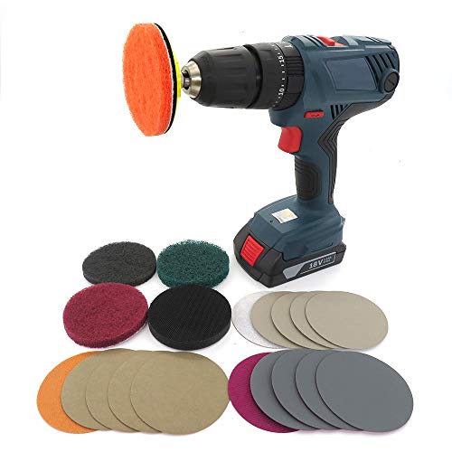 VIBRATITE 21PCS Headlight Restoration Kit, 3" Drill Sanding & Cleaning Kit - size: 21 PCS
