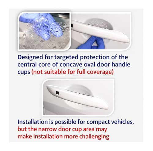 [3M]-6pcs Customized Car Door Handle Cup Protector Made with 3M PPF - color: Clear/6pcs