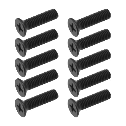10PCS M6x22mm Drill Bit Chuck Left Hand Fixed Threaded Screw Drill Bit Chuck Handle Adapter Bolt Locking Screw for Electric Drill Black - size: M6x22mm
