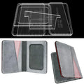RIVEENY Acrylic Leather Craft Template, DIY Pattern Tool for Coin Purse - color: AAB-501