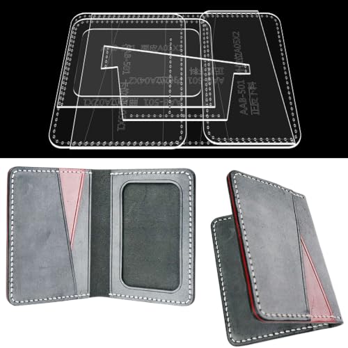 RIVEENY Acrylic Leather Craft Template, DIY Pattern Tool for Coin Purse - color: AAB-501