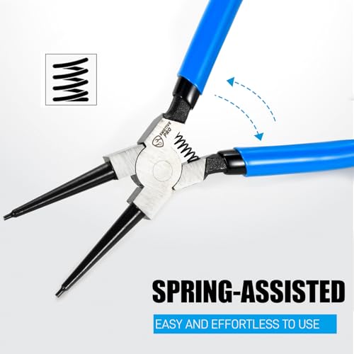 SMOTIVEPRO 9inch Internal Snap Ring Pliers, Heavy Duty Circlip Removal Tool - size: 1PC 9" Internal