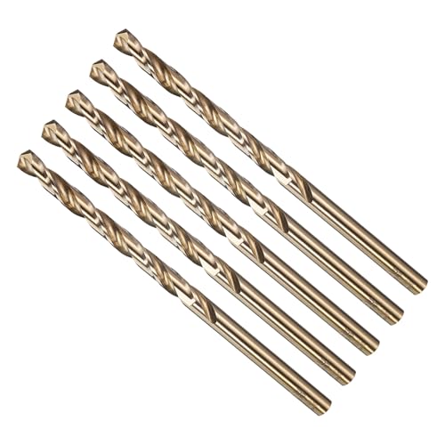 METALLIXITY Micro Drill Bit (#15) 4341 High-Speed Steel Gold 135° 5Pcs - size: #15 (4.572mm)