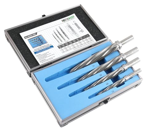 Accusize Chucking Reamer Set, 3/8", 1/2", 5/8", 3/4", NORTHWARD Premium - size: 3/8", 1/2", 5/8", 3/4", NORTHWARD Premium