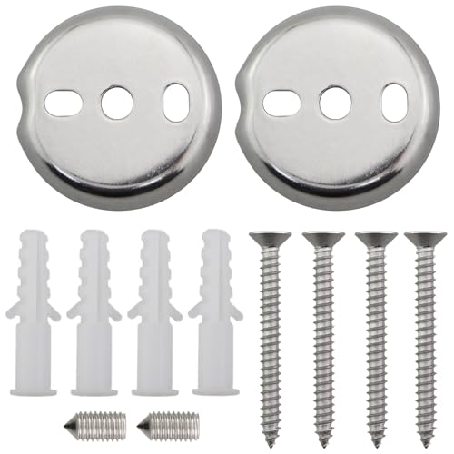 1 Set 1.5 Inch Diameter Towel Bar Replacement Parts Silver Stainless Steel Suspension Fastening Screws Bath Accessories