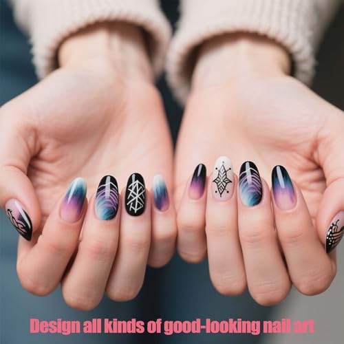 Artdone 32pcs Nail Art Brushes Tools Set Dotting Tools for Gel Polish - color: 32 Pcs