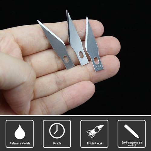50 Pcs Xacto Blades For Medium To Heavy Craft, Hobby, Scrapbooking,Stencil