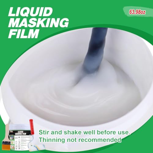 E-SDS Masking Liquid Tape, 64 fl.oz Transparent Peelable Coating for Window - size: 64 fl.oz