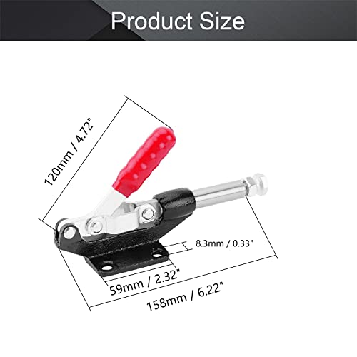 Utoolmart Adjustable Toggle Clamp, Pull Button Quick-Release Push Pull Action Toggle Clamp 851 Lbs Capacity High Carbon Steel GH-304-EM Toggle Clamp - size: GH-304-EM 1pc